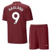 Camisola + Calções Manchester City Haaland 9 Criança Equipamento 3ª 24/25